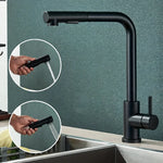 Kitchen Faucet Stainless Steel Ceramic Valve One-Handed Lever