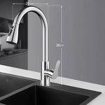 Kitchen Faucet Stainless Steel Pull-Out Sprayer High-Arc Design