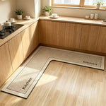 Kitchen Floor Mat L-Shaped Diatomite Absorbent Non-Slip