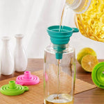 Kitchen Funnel Collapsible Heat-Resistant Silicone Dishwasher-Safe
