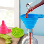 Kitchen Funnel Collapsible Heat-Resistant Silicone Dishwasher-Safe