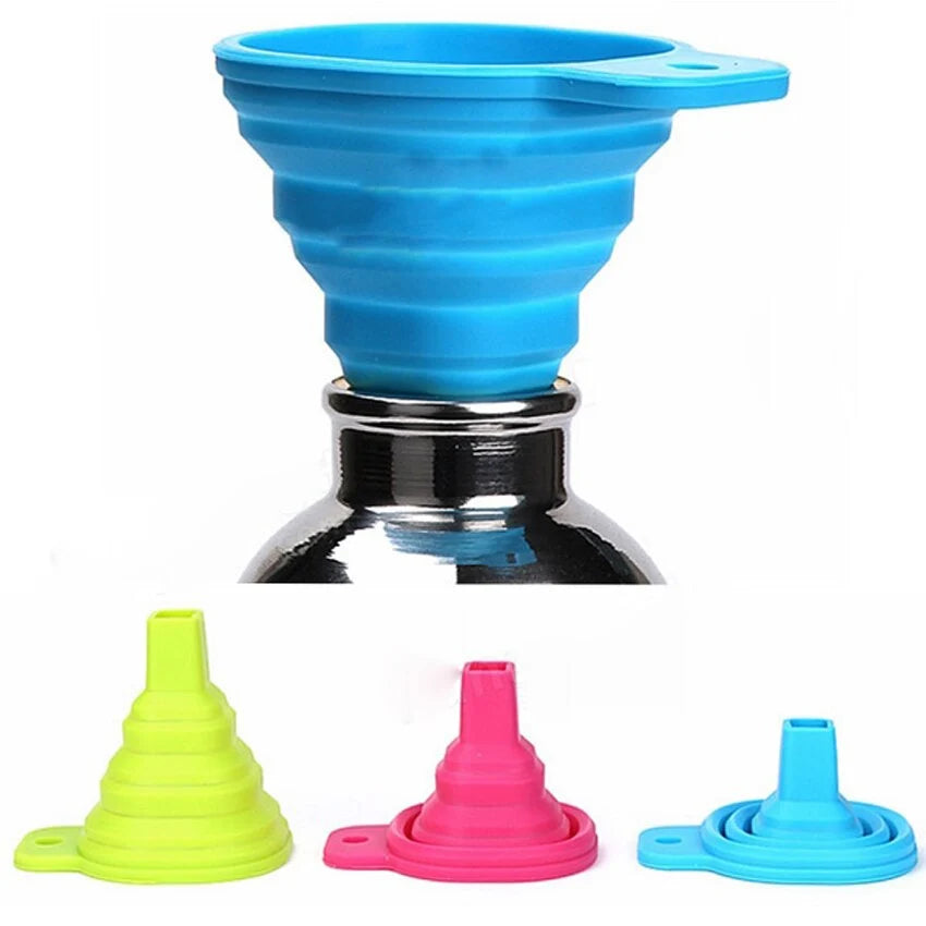Kitchen Funnel Collapsible Heat-Resistant Silicone Dishwasher-Safe