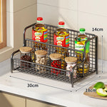 Kitchen Organizer Rack Tiered Rust-Resistant Metal Wire