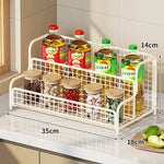 Kitchen Organizer Rack Tiered Rust-Resistant Metal Wire