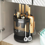 Kitchen Organizer Shelf Metal 360° Rotating Space-Saving