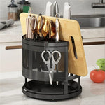 Kitchen Organizer Shelf Metal 360° Rotating Space-Saving