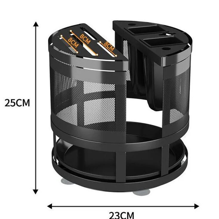 Kitchen Organizer Shelf Metal 360° Rotating Space-Saving