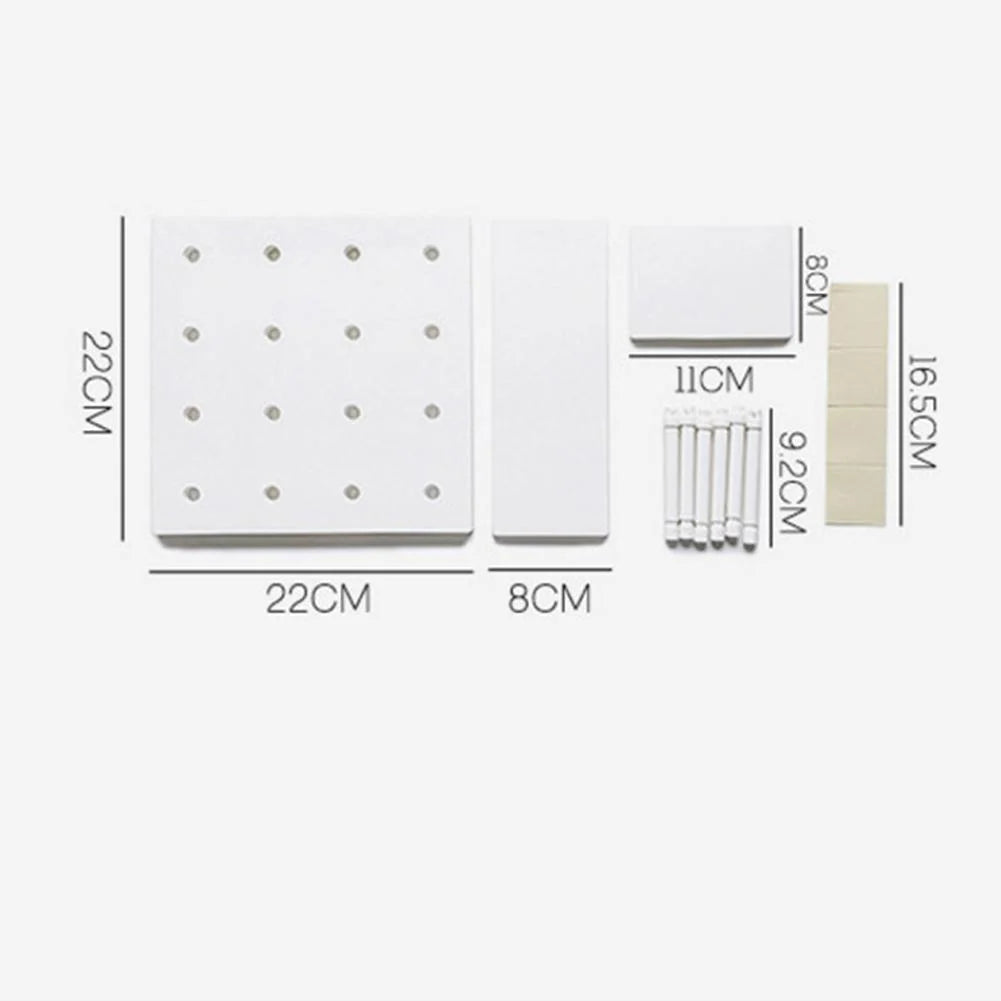 Kitchen Pegboard Modular Plastic Nail-Free Wall Mounting