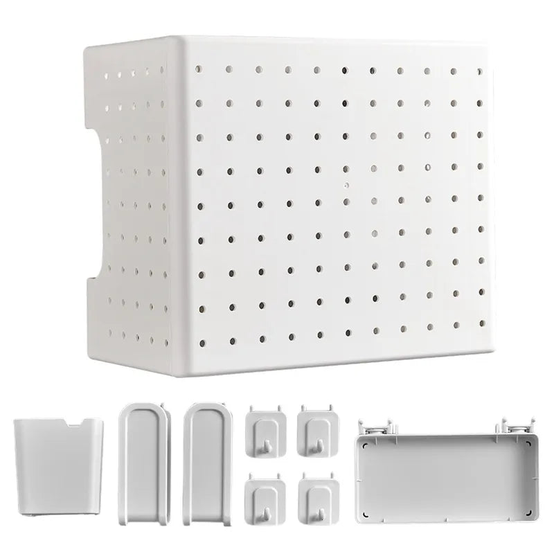 Kitchen Pegboard Storage Rack Wall-Mounted Customizable Space-Saving