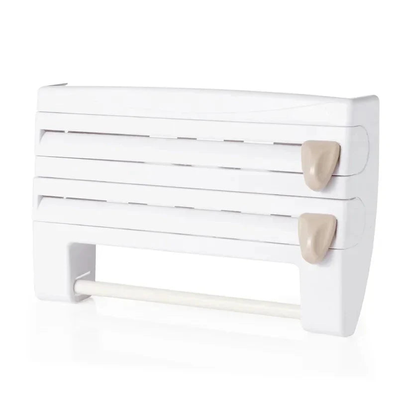 Kitchen Roll Holder 4-in-1 Wall-Mounted Foil Cutter
