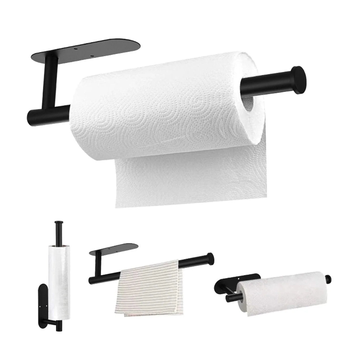 Kitchen Roll Holder Set Stainless Steel Set of 2