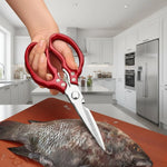 Kitchen Scissors Japanese Stainless Steel Blades Ergonomic Handle