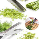 Kitchen Scissors Stainless Steel Five-Layer Ergonomic Handles