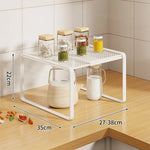 Kitchen Shelf Riser Expandable Ventilated Metal Mesh