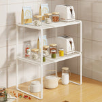 Kitchen Shelf Riser Expandable Ventilated Metal Mesh