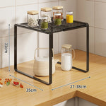 Kitchen Shelf Riser Expandable Ventilated Metal Mesh