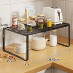 Kitchen Shelf Riser Expandable Ventilated Metal Mesh