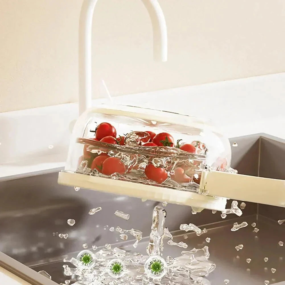 Kitchen Sink Foldable Built-In Drainage Space-Saving