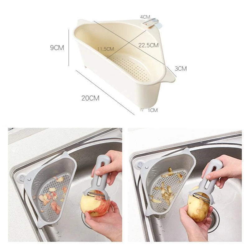 Kitchen Sink Storage Rack Suction Mount Quick-Drain Base