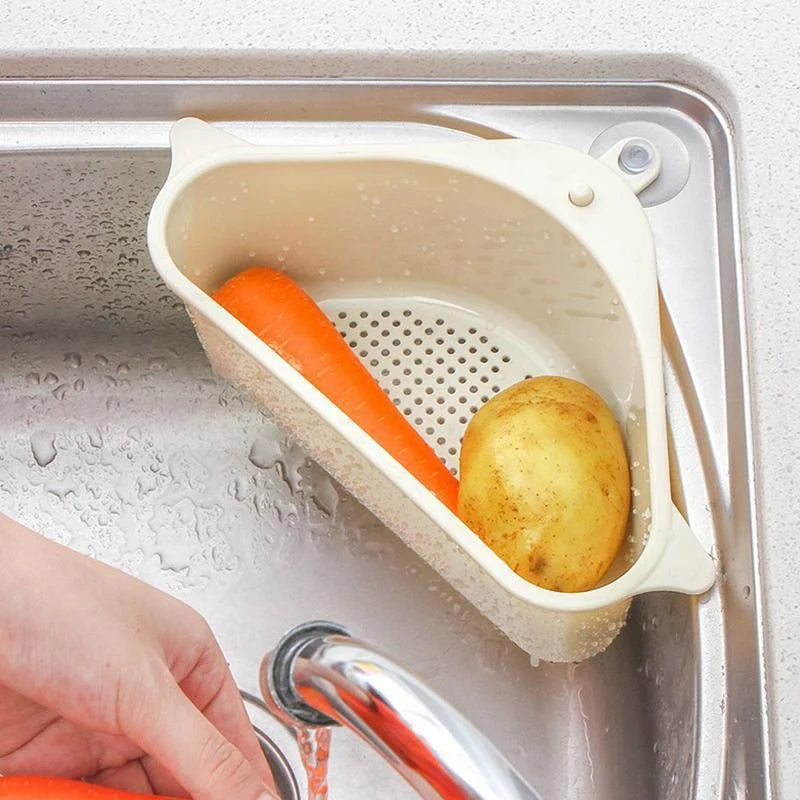 Kitchen Sink Storage Rack Suction Mount Quick-Drain Base