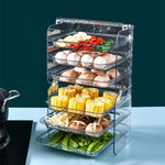 Kitchen Storage Rack 3-Tier Stackable Slide-Out