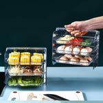 Kitchen Storage Rack 3-Tier Stackable Slide-Out