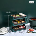 Kitchen Storage Rack Multi-Tier Transparent ABS Countertop Organizer
