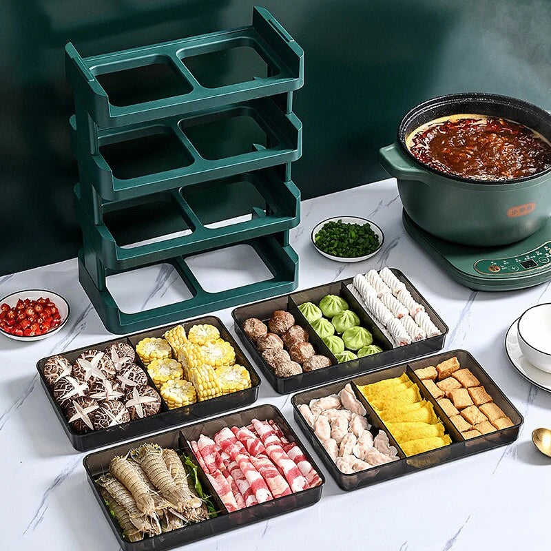 Kitchen Storage Rack Multi-Tier Transparent ABS Countertop Organizer