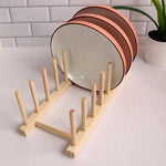 Kitchen Storage Rack Natural Wood Space-Saving