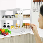 Kitchen Storage Rack Rotating Space-Saving Bottle Organizer
