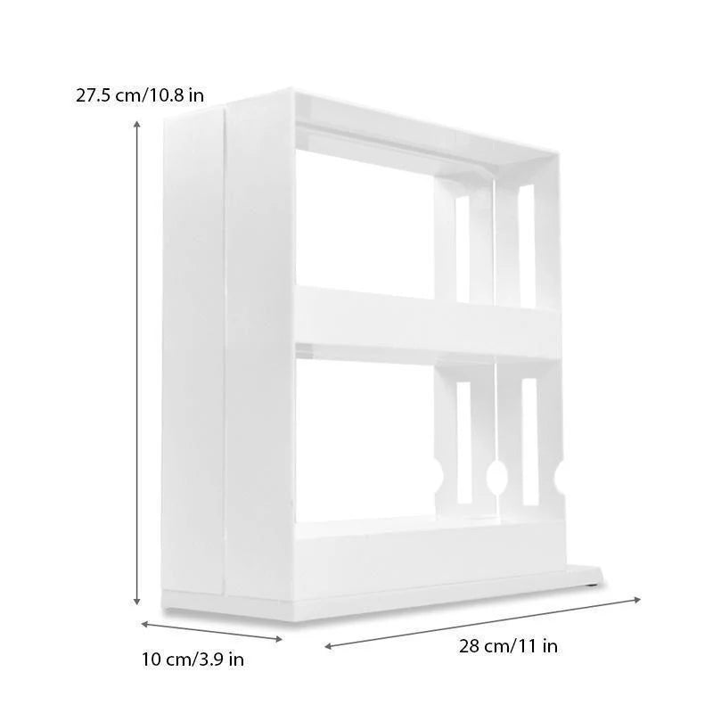 Kitchen Storage Rack Rotating Space-Saving Bottle Organizer