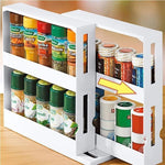 Kitchen Storage Rack Rotating Space-Saving Bottle Organizer
