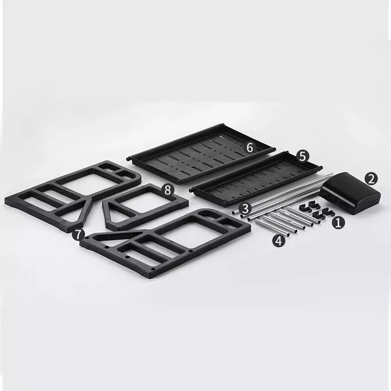 Kitchen Storage Rack Stainless Steel Two-Tier with Drainage Design