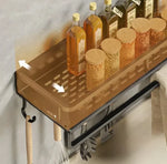 Kitchen Storage Shelf Wall-Mounted Metal Space-Saving Organizer