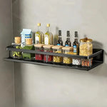 Kitchen Storage Shelf Wall-Mounted Metal Space-Saving Organizer