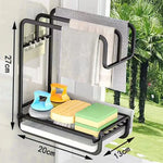 Kitchen Towel Drying Rack 3-Section Built-In Drip Tray