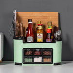 Kitchen Utensil Organizer Multi-Compartment With Detachable Seasoning Box