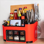 Kitchen Utensil Organizer Multi-Compartment With Detachable Seasoning Box