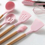 Kitchen Utensil Set Heat-Resistant Silicone 12-Piece Ergonomic Handles