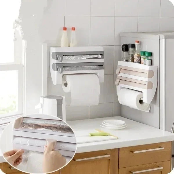 Kitchen Wall Organizer Foil Cutter & Spice Rack