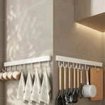 Kitchen Wall Rack No-Drill Rust-Resistant Coated Metal