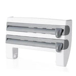 Kitchen Wrap Organizer Built-In Cutters Wall-Mountable