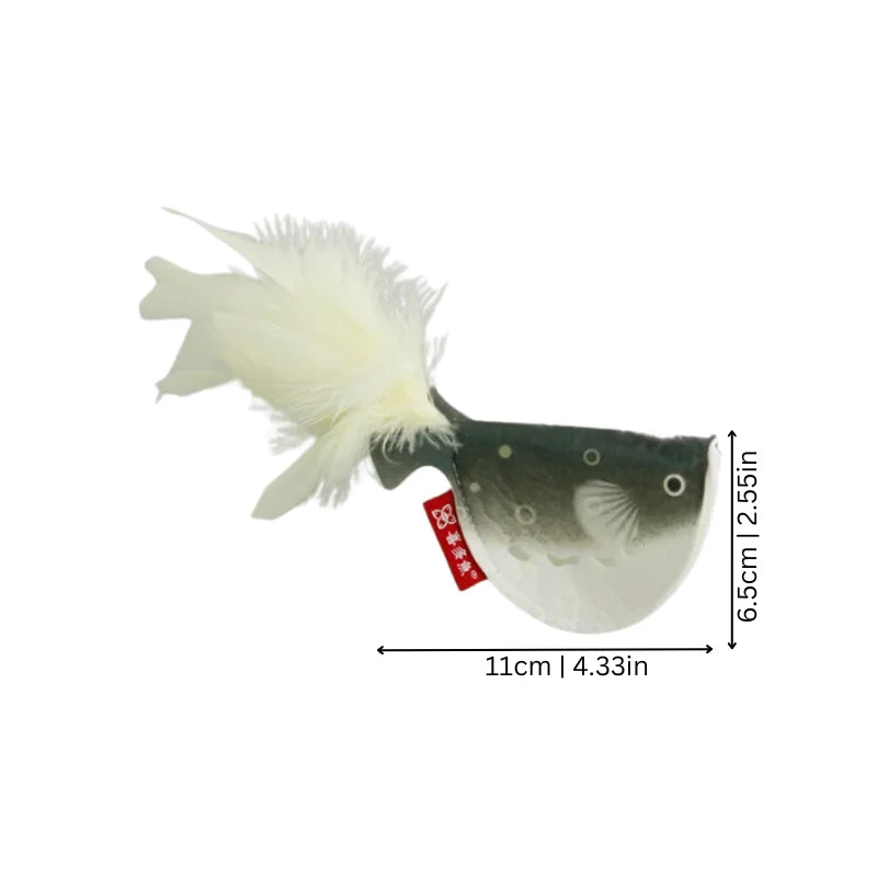 Kitten Teaser Wand Feather & Plush Catnip-Infused 2-Pack