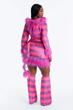 Kitty Costume Set Fuzzy Pink Hooded Dress 4-Piece