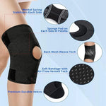 Knee Brace Open Patella Four Side Spring Stabilizers Breathable Mesh