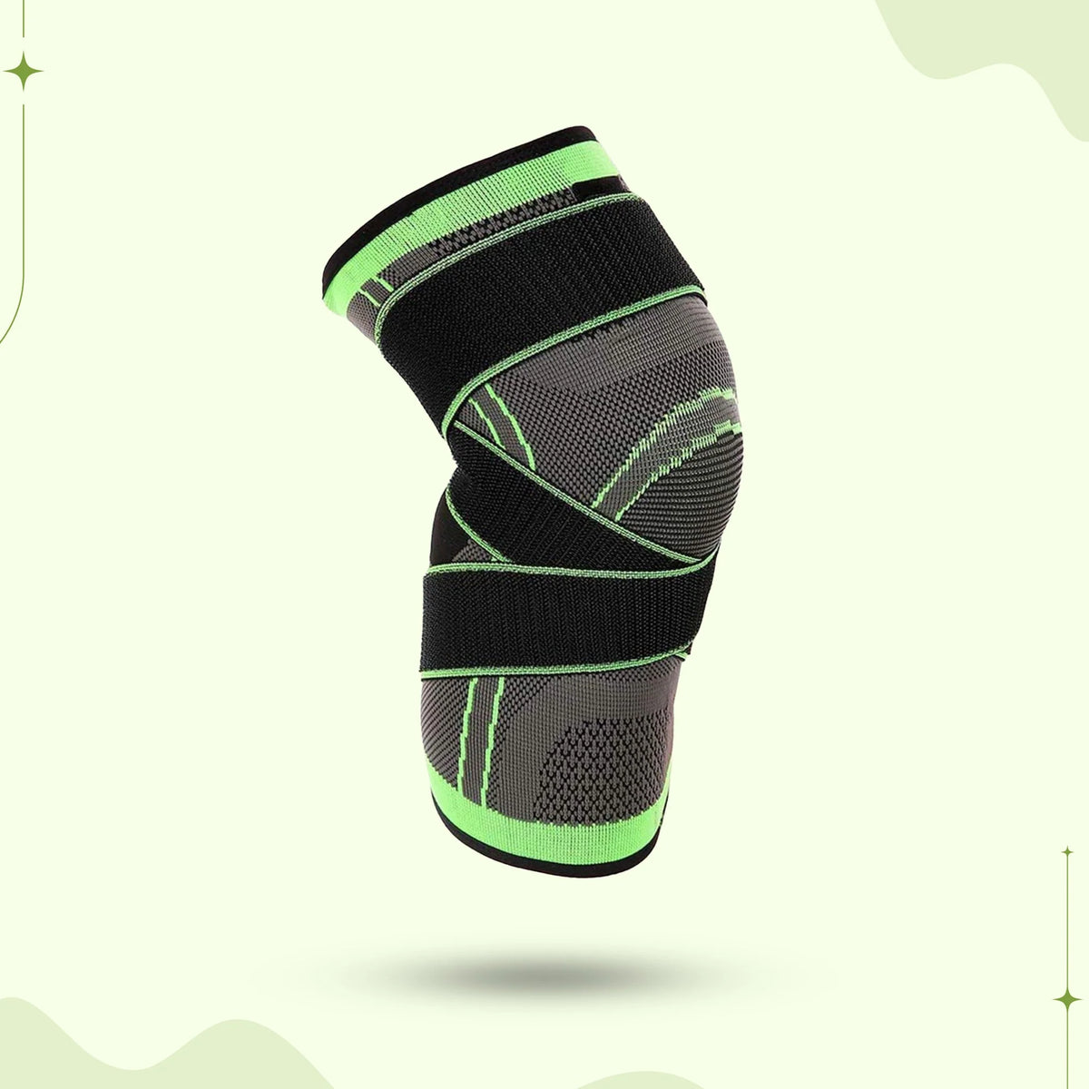 Knee Compression Sleeve Ergonomic Stabilizing Support Breathable Fabric