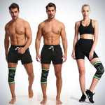 Knee Compression Sleeve Ergonomic Stabilizing Support Breathable Fabric