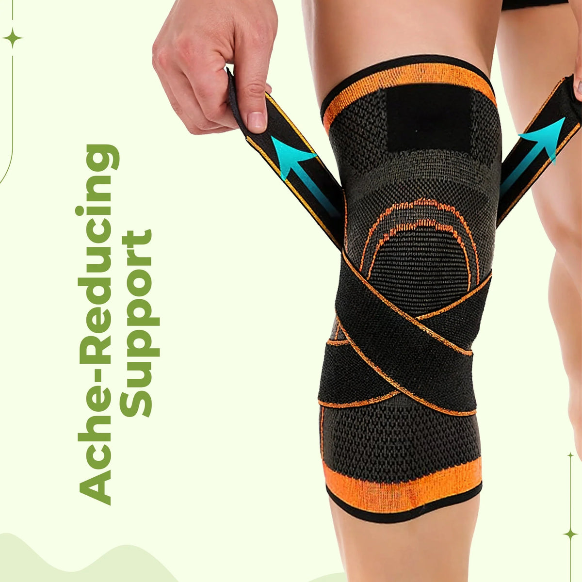 Knee Compression Sleeve Ergonomic Stabilizing Support Breathable Fabric
