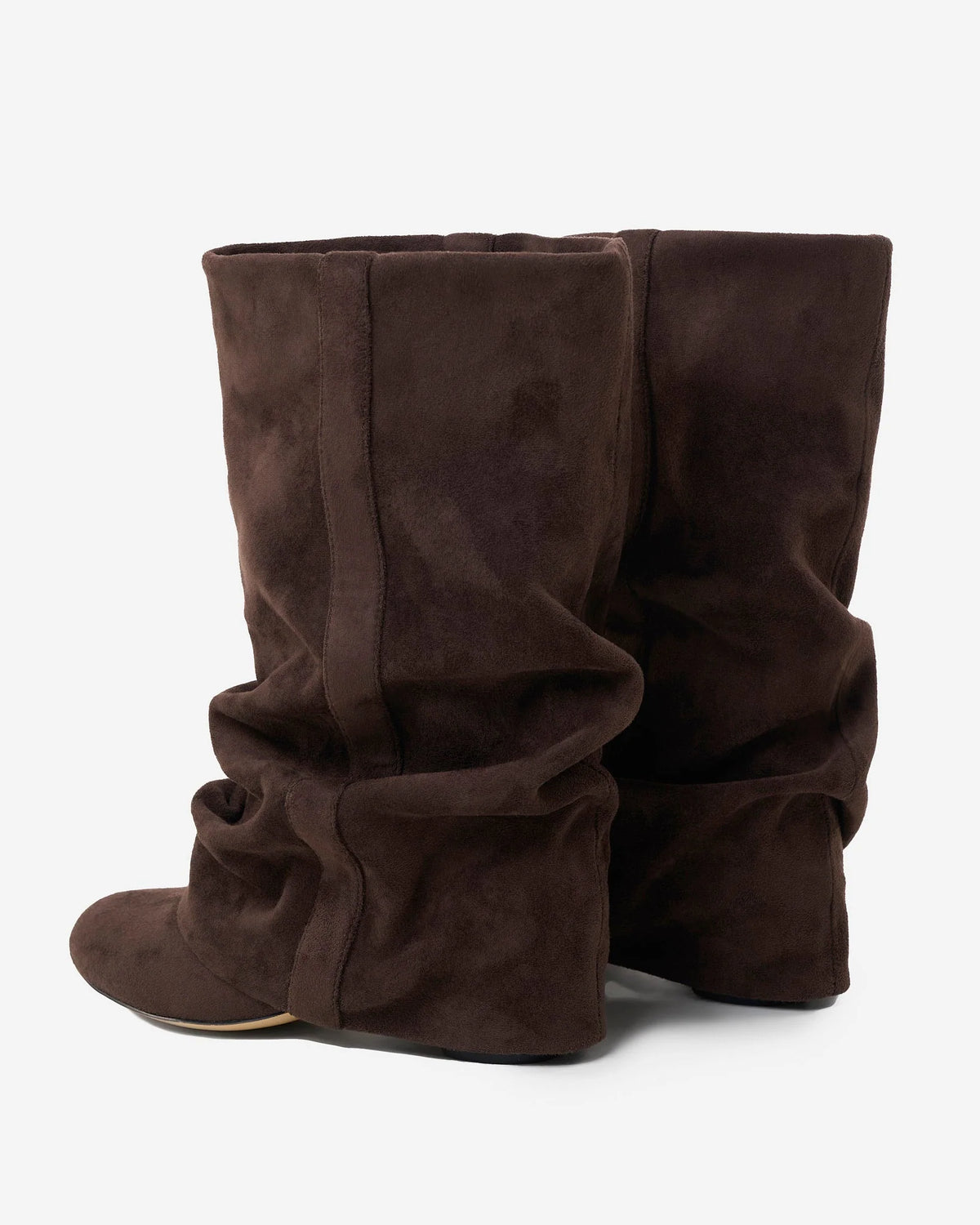 Knee-High Boots Slouchy Hidden Heel Round Toe