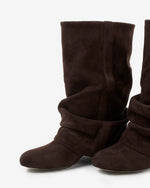 Knee-High Boots Slouchy Hidden Heel Round Toe